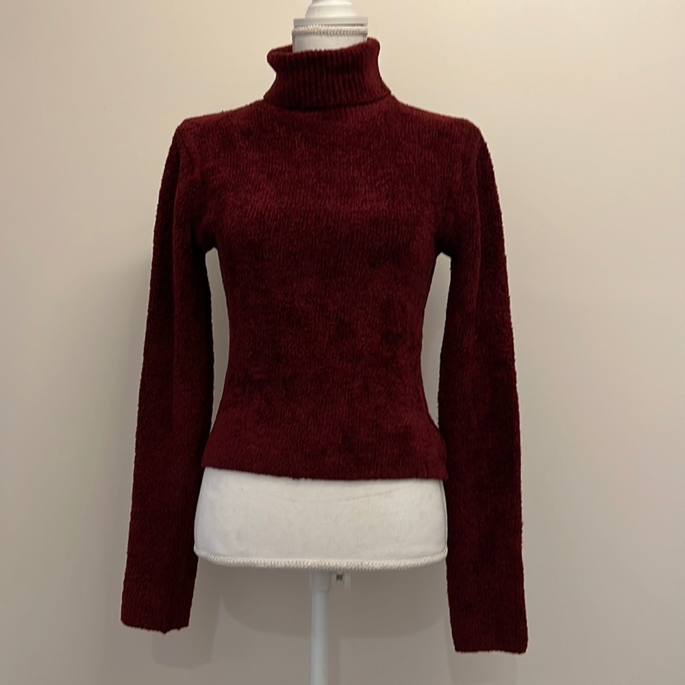 Anthropology Turtle Neck Cropped Sweater